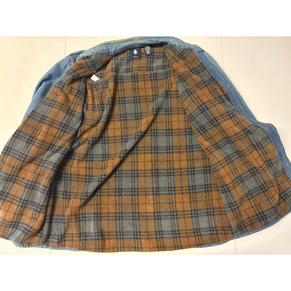 Vintage Roundtree and Yorke outdoors denim fleece jacket size large - Picture 3 of 8